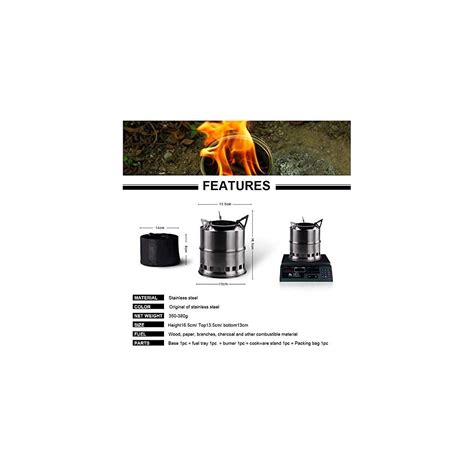 Buy APG outdoor Wood Gas Wood-Burning Stove Portable Folding firewood ...
