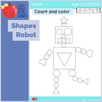 Robot Shapes Worksheet 的图像结果