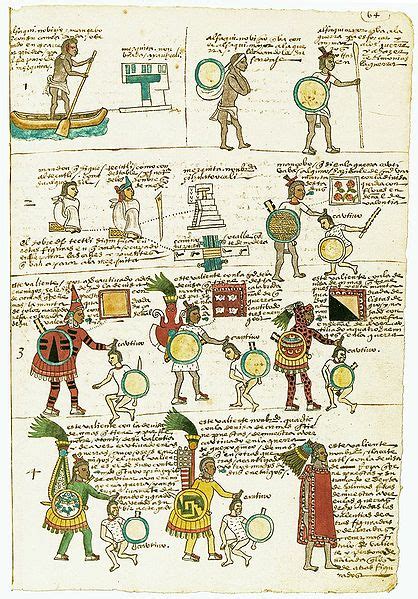 The Codex Mendoza is the first colonial manuscript, painted in 1542 ...
