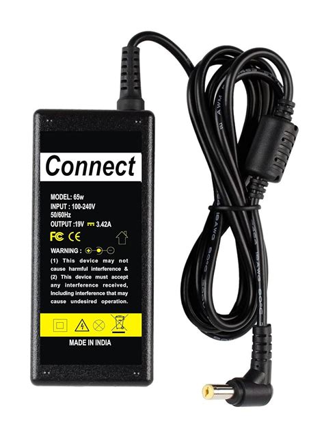 Connect 65w 3.42a 19v Pin Size 5.5mm x 2.5mm Laptop Charger Compatible ...