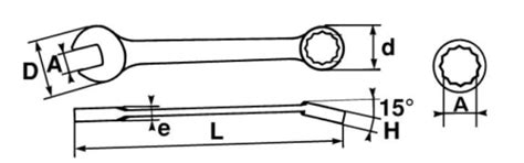 50A-6 SAM | SAM Combination Spanner, 6mm, 15/64in, Metric, Height Safe ...