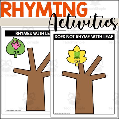 Fall Themed Rhyming Words by Teach Simple