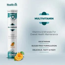 Buy Healthvit Multivitamin Sugar Free Orange Flavour Effervescent, 20 ...