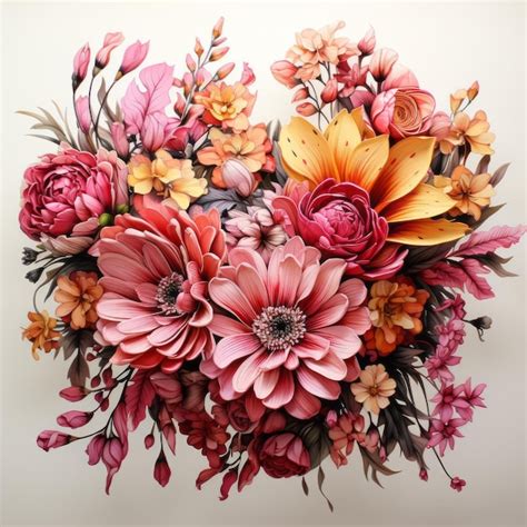 Handdrawn flower coronet | Premium AI-generated image
