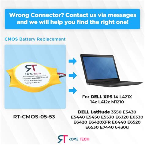 Buy Rome Tech RTC CMOS Battery for DELL Latitude 3550 E5430 E5440 E5450 ...