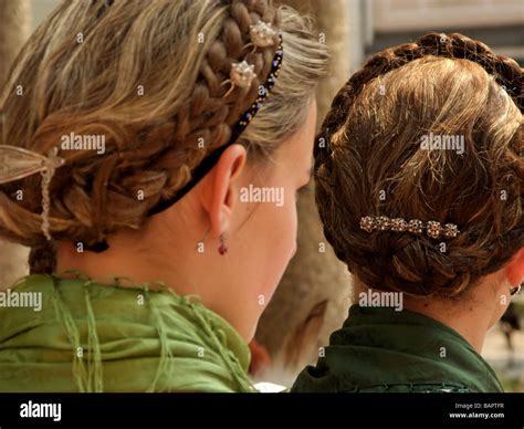 Traditional Hairstyle of Bavarian Woman Germany Stock Photo - Alamy