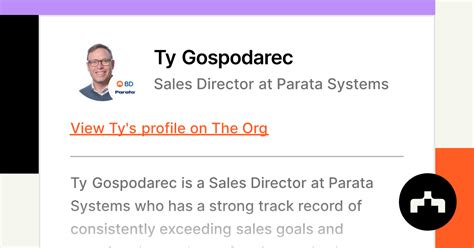 Ty Gospodarec - Sales Director at Parata Systems | The Org