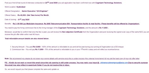 [Resolved] Shine.com — Fake Recruitment (Money Scam)