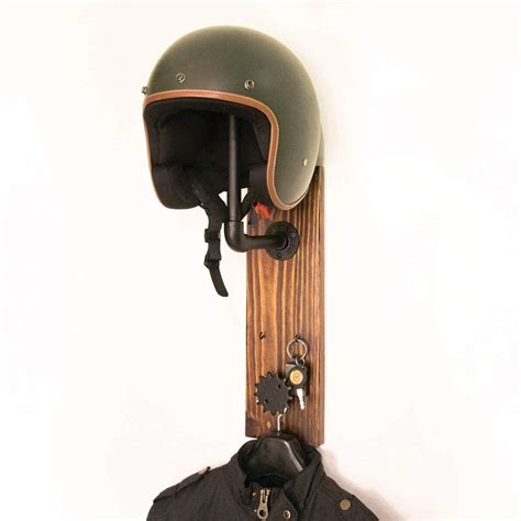 Weekend Hunters Vintage Helmet Hanger, Brown : Amazon.in: Car & Motorbike