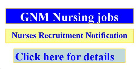 GNM Nursing vacancy in West Bengal 2020