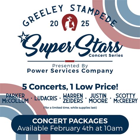 2025 Greeley Stampede SuperStars Concert Series Lineup - Yellow Scene ...
