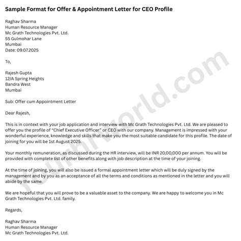 What Is Difference Between Offer Letter And Appointment Letter - Infoupdate.org
