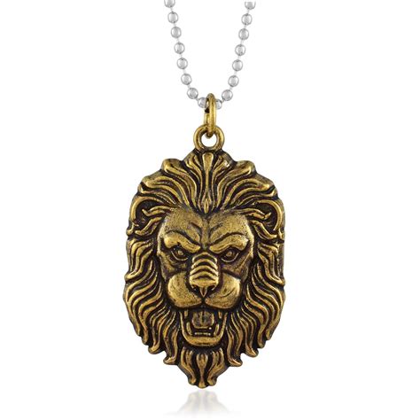 Memoir Brass Antique Finish Gold look Lion Narsimha tiger head Narsingh ...
