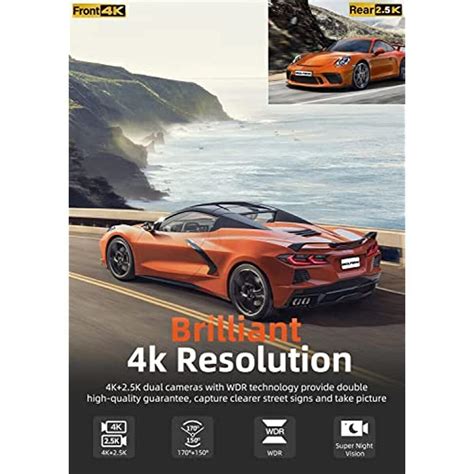 Buy WOLFBOX G900 Mirror Camera 4K Dash Cam Rear View cam Front and Rear ...