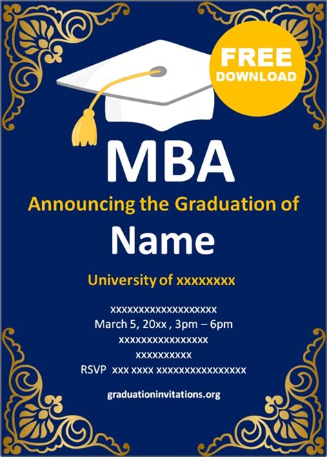 MBA Graduation Invitations 的图像结果