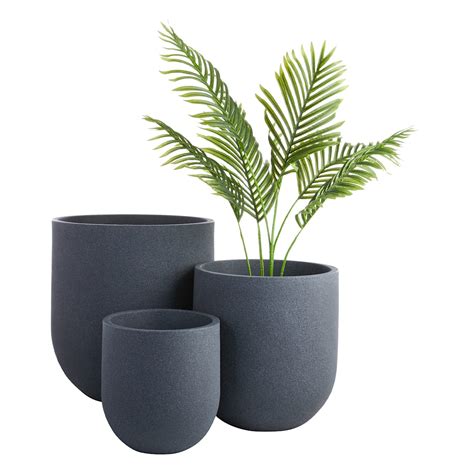 Japi Charcoal Grey Rustic Cask Outdoor Planter, Large | At Home