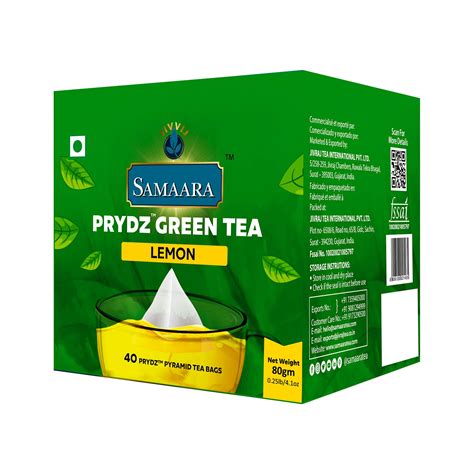 Jivvij Samaara Prydz Pyramid Lemon Green Tea | 40 Tea Bags