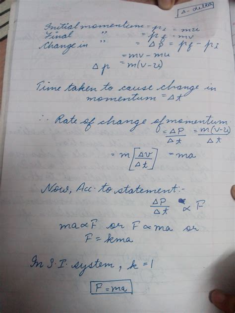 derive F=ma second law of motion - Brainly.in