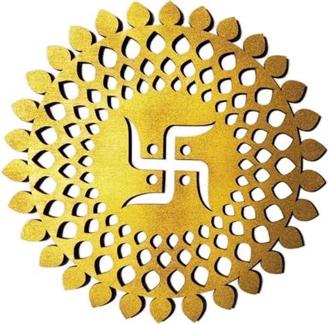 Rf CLOTHES Lotus Flower Mandala Wall Sculptures Wall Art Mdf Om Swastik ...