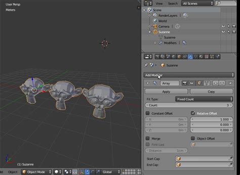 Array Modifier in Blender 的图像结果
