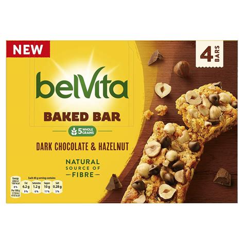 Belvita Baked Bar Chocolate & Hazelnut 160g, Brown : Amazon.in: Grocery ...