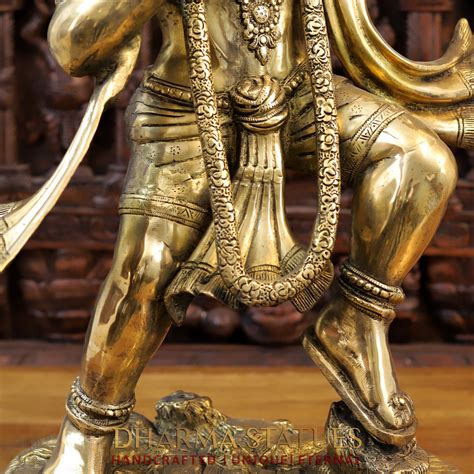Shop Handcrafted Brass Lord Hanuman Idol | Fine Golden Finish – Dharma ...