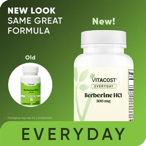 Vitacost Berberine HCl -- 500 mg - 50 Capsules - Vitacost