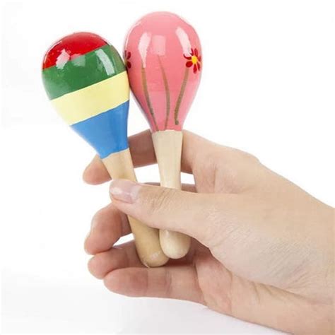 Wooden Egg Bell Rattle | Sensory Toy for Baby (One Random Design Shipp ...
