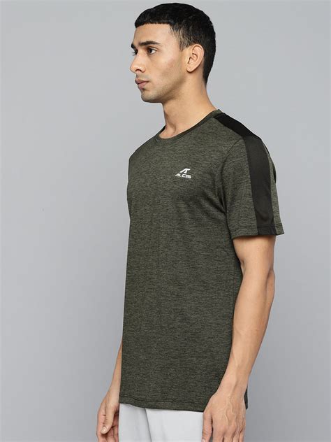 Alcis Men Olive Green Solid Slim Fit T-shirt AAMTEESI00009307-S