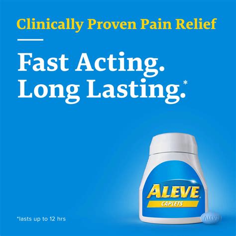 ALEVE Pain Relief - Fast-Acting 220mg Naproxen Sodium Caplets for Joint, Muscle, Headache Relief ...