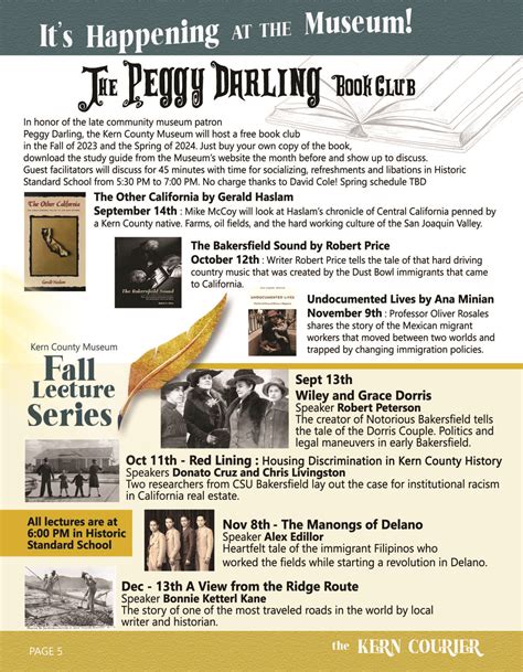 The Peggy Darling Book Club - Kern County Museum