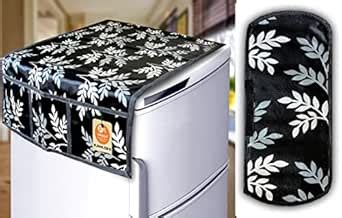 KANUSHI Industries® Fridge Covers/Refrigerator Cover+ 1 Pc Handle Cover ...