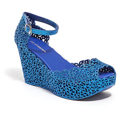 Lady Couture Glitter Jelly Wedge Sandal, Fun Blue 36: Amazon.in: Shoes ...
