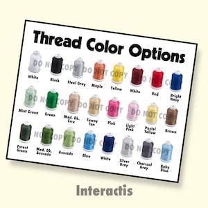 Quilt Stitches Thread Color Guide 的图像结果