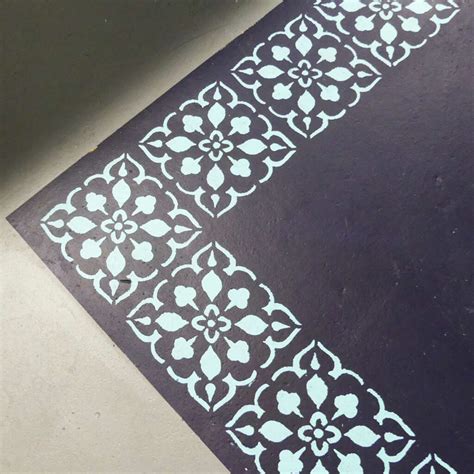 How To Add A Floor Stencil - Lazy Guy DIY