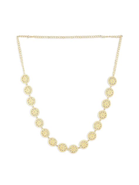 Buy Zaveri Pearls Gold Tone Traditional Kundan & Pearls Embellished ...