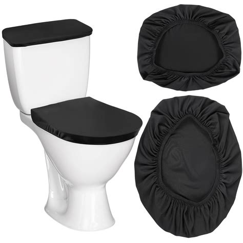 Amazon.com: Thinp Toilet Lid Cover and Toilet Tank Cover,Black Toilet Seat Cover with Elastic ...