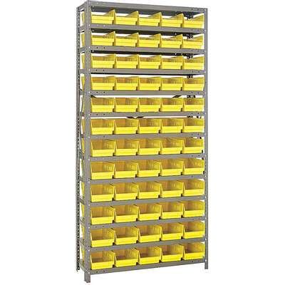 915040-3 Quantum Storage Systems Steel Bin Shelving with 60 Bins, 36"W ...