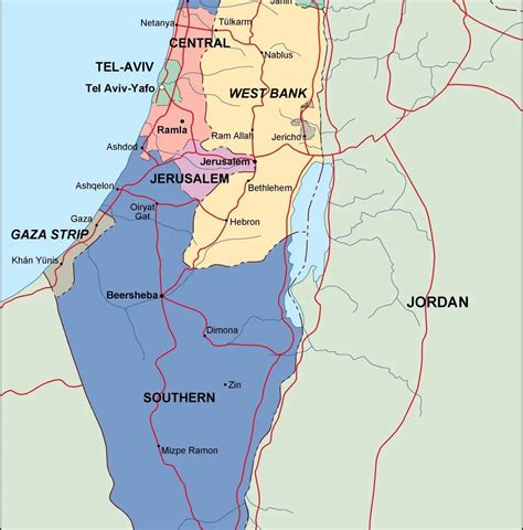 Printable Map Of Israel And Surrounding Countries - Printable Sight Words List