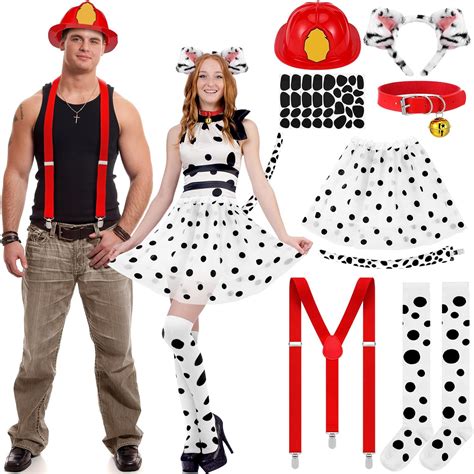 Amazon.com: Croloose 12 Pcs Halloween Dalmatian Dog and Firefighter ...