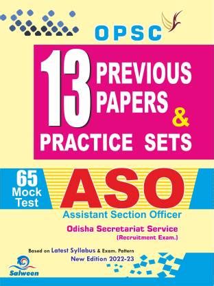 Opsc Aso 13 Previous Paper With Practice Sets (65 Mock Tests) For ...