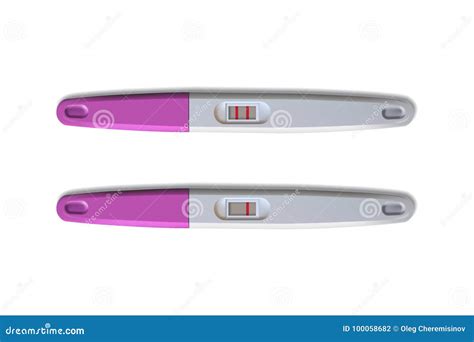 Vector Realistic Pink Positive and Negative Pregnant Tests. Stock Vector - Illustration of ...