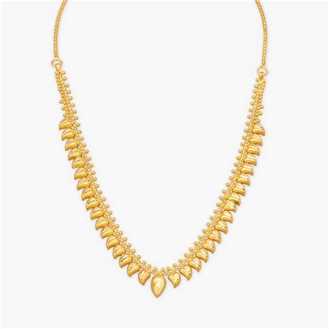 Leafy Elegance Gold Necklace Set