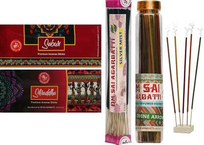 OMSAI AGARBATTI SABURI & SHRADDHA & SILVER MIST & DIVINE ARROW PURE ...