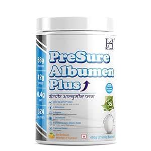 PreSure Albumen Plus Supplement with Glutamine Whey Protein Powder for ...