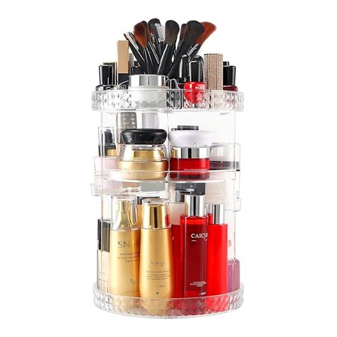 Raymall 360 Rotating Spinning Makeup Organizer Adjustable Rotary ...