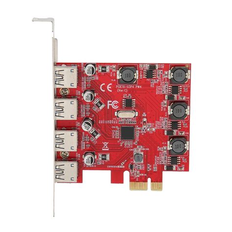 EBTOOLS PCIe to USB3.0 Expansion Card, 4-Port USB 3.0 Self-Powered ...