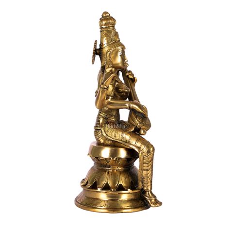 Buy Saraswati Brass Statue 12 inch - Budhshiv.com