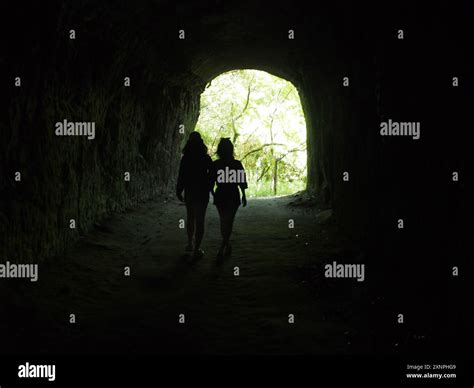 Exploring through the tunnels outside of Tokyo Stock Photo - Alamy