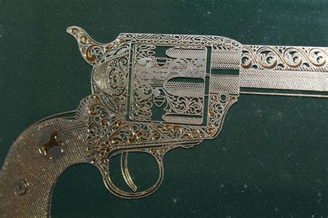 THE COLT .45 PEACEMAKER FRANKLIN MINT STERLING SILVER/ 24K GOLD ART ...